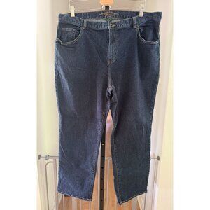 EUC Lauren Jeans Co. Womens Premium 18W Blue Denim Straight-Leg Stretch Jeans